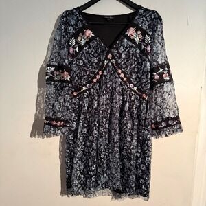 Dor Dor Couture Small Tunic‎ Boho Indie Lace Fairycore Cottagecore Floral Y2K